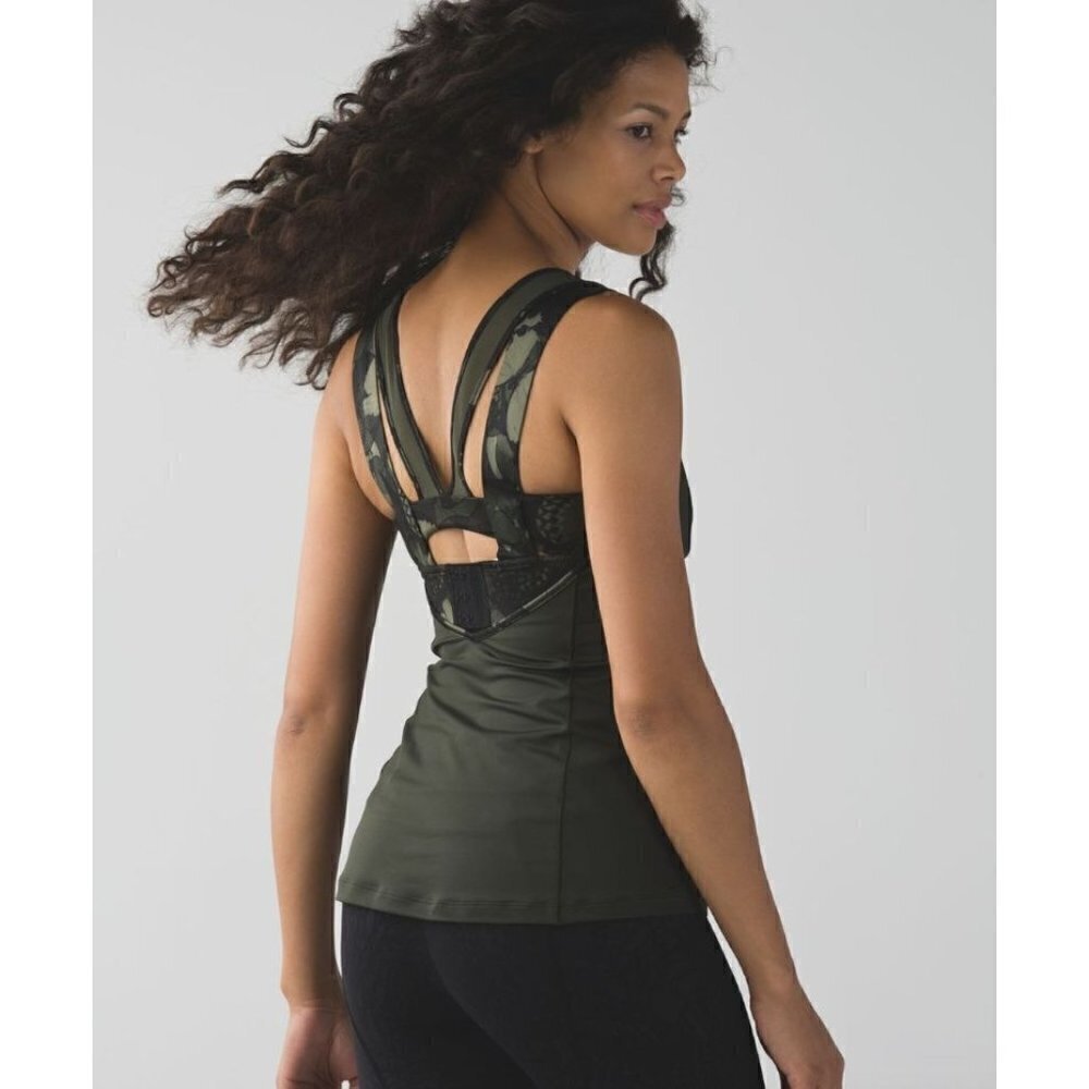Lululemon Super Sport‎ Green Strappy Athletic Tank Top 6